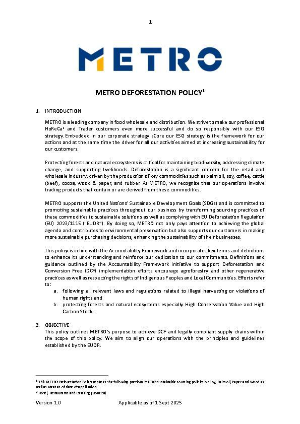 Deforestation Policy