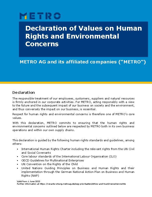 Declaration of Values on Human Rights